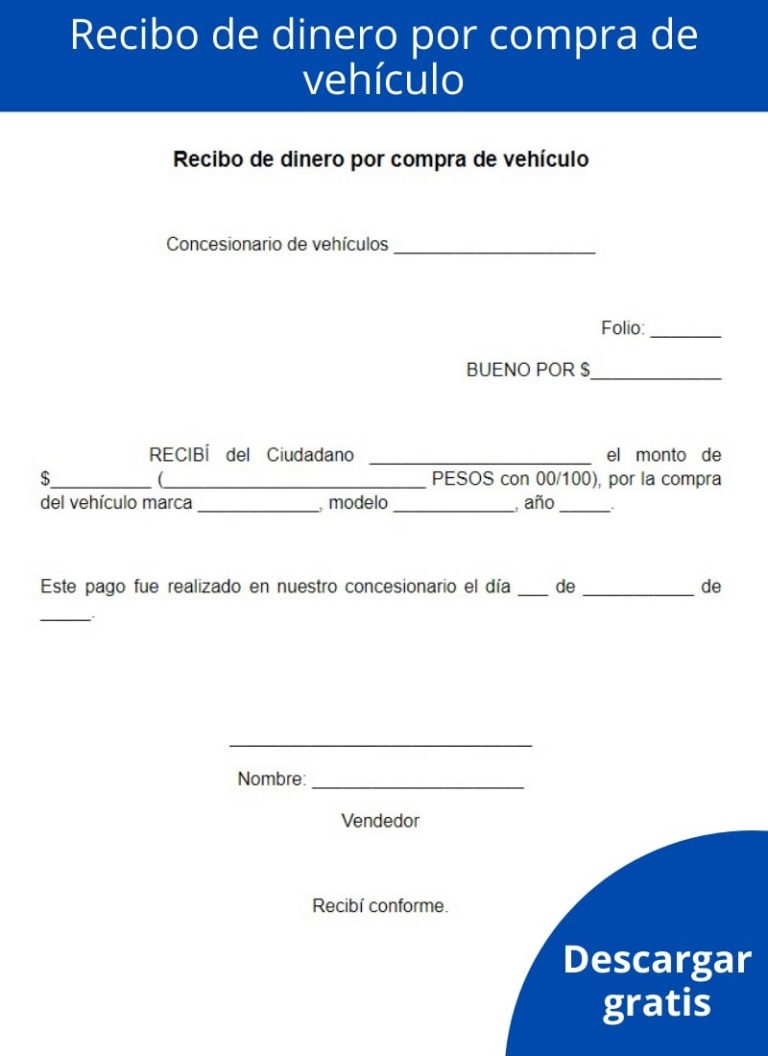 Recibo de dinero qué es cómo hacerlo ejemplo formatos