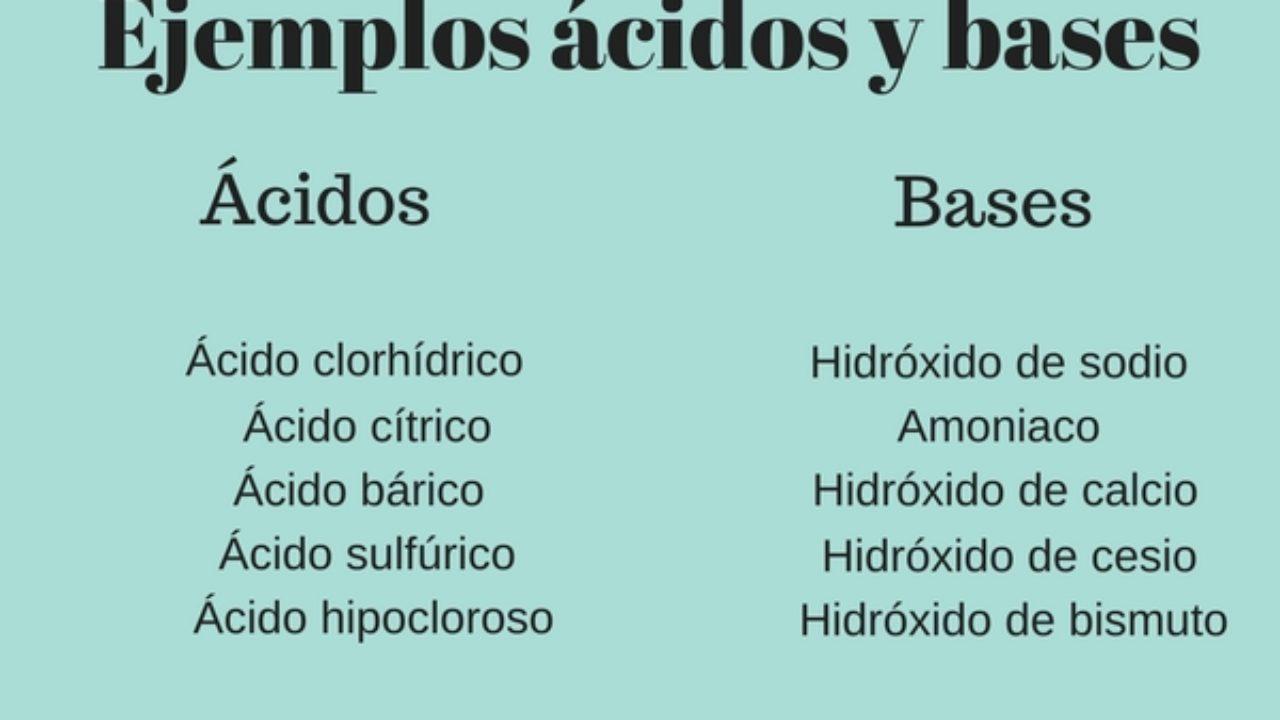 10 Ejemplos De Acidos 0152