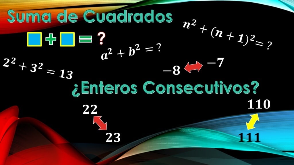 Suma De Los Cuadrados De Dos Numeros Consecutivos