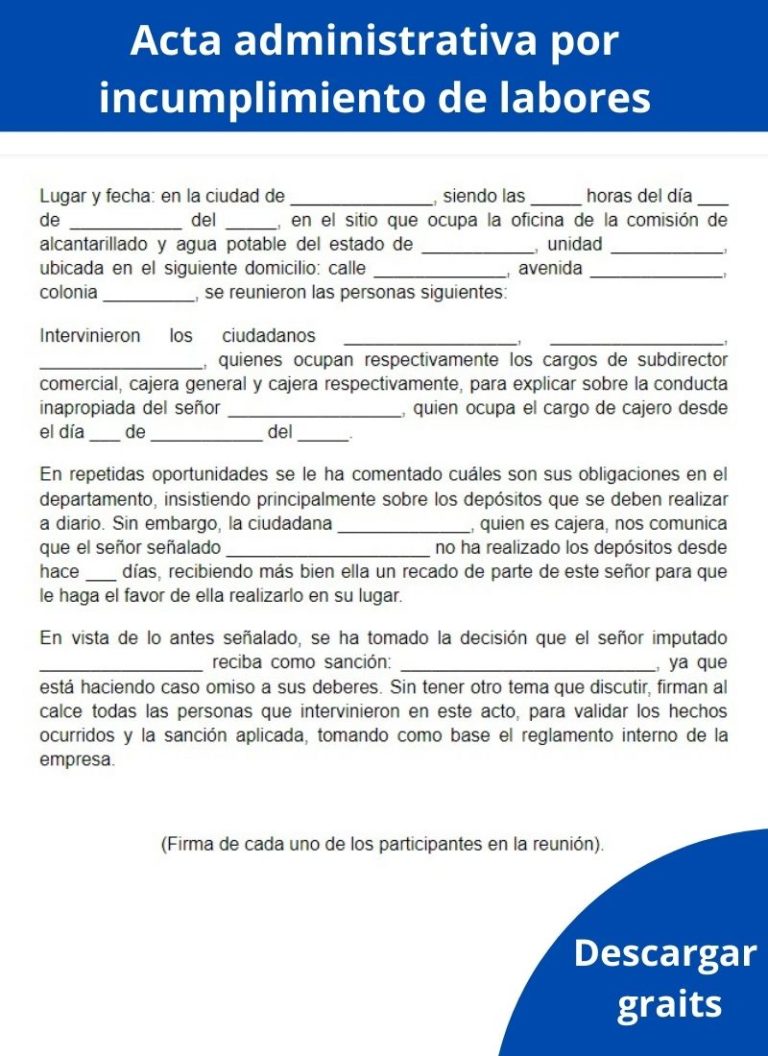 Acta Administrativa: Qué Es, Elementos, Ejemplo, Formatos