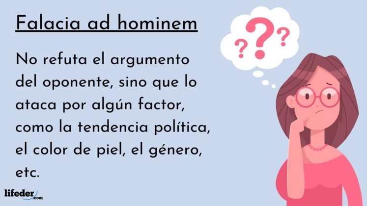 falacia ad hominem concepto características ejemplos