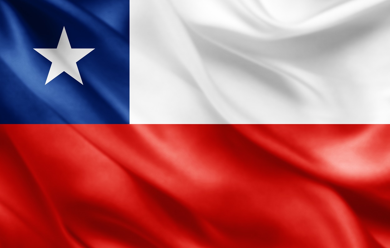 Bandera Y Mapa De Chile