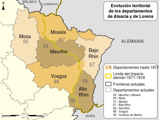 alsacia y lorena mapa Alsacia y Lorena: territorio, antecedentes, guerras mundiales 