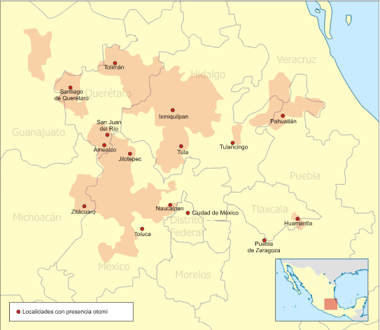 Resultado de imagen de otomies ubicacion geografica