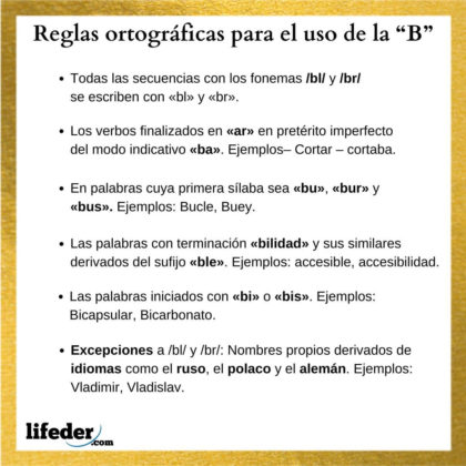 Uso De La B Y V: Reglas Ortográficas