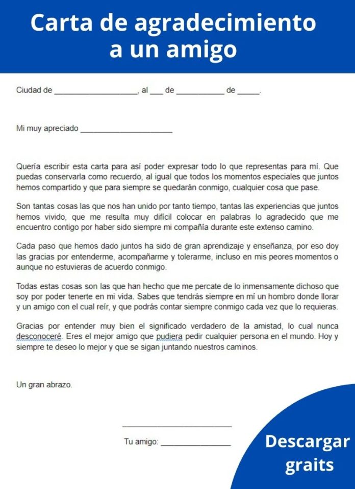 carta de agradecimiento qué es cómo hacerla ejemplo formatos