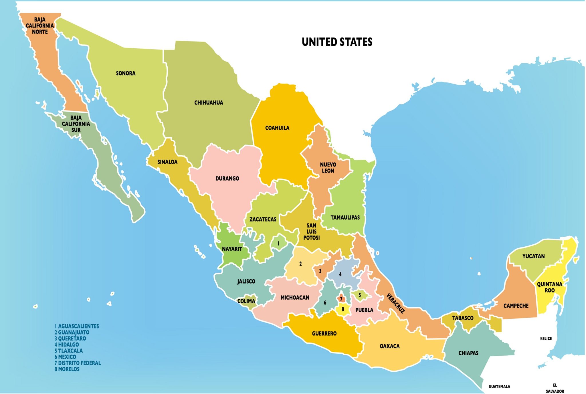 Mapas De México Con Y Sin Nombres De Ciudades Y Estados Hot Sex Picture 7009