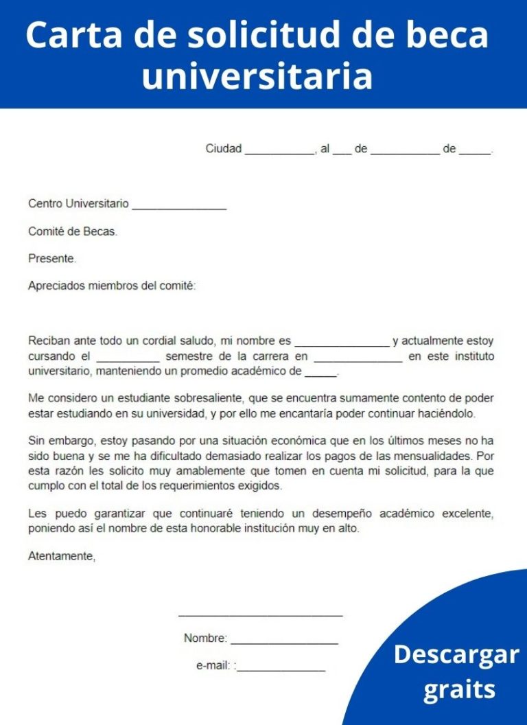 Carta De Solicitud De Beca Qué Es Cómo Hacerla Ejemplo Formatos 4908