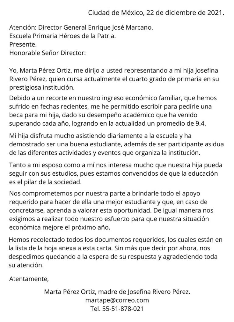 Carta De Solicitud De Beca Qué Es Cómo Hacerla Ejemplo Formatos 9578