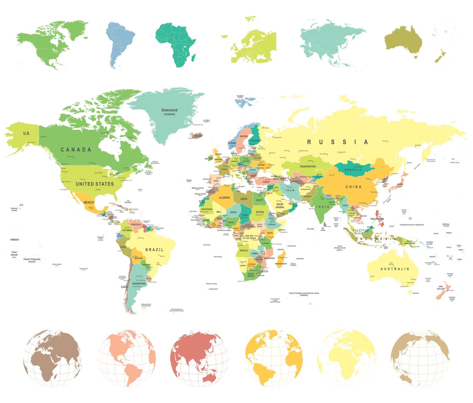 Lista 18+ Foto mapa del mundo con nombres en español Alta definición completa, 2k, 4k