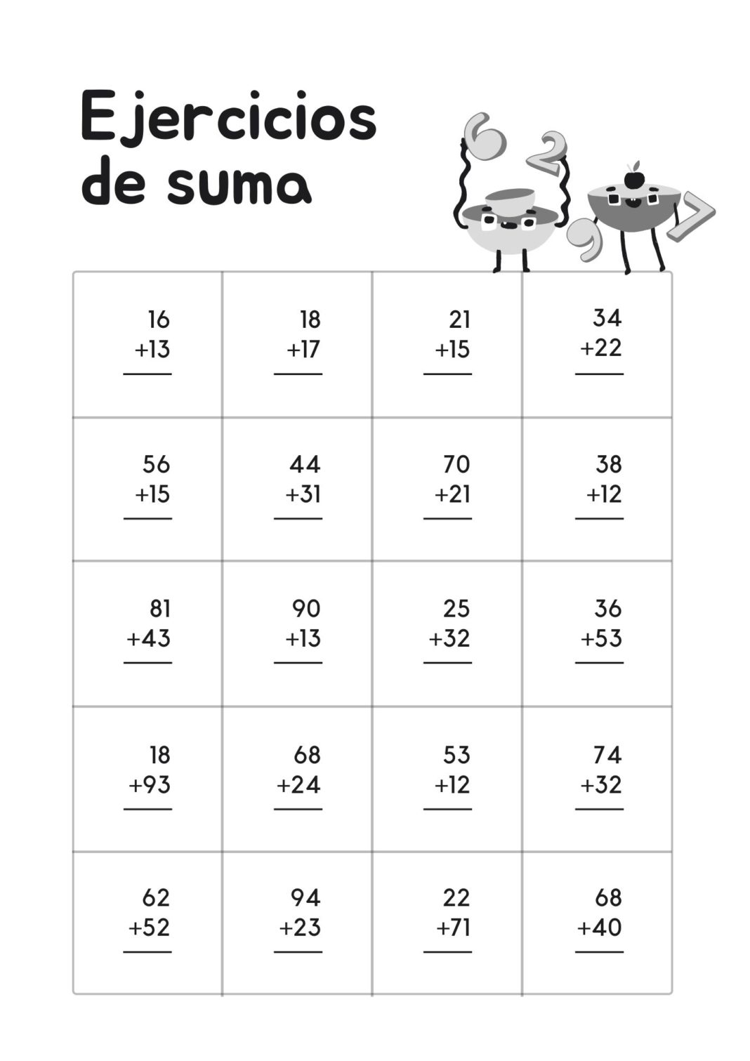 Problemas de suma y resta para primaria y secundaria